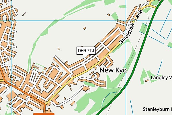 DH9 7TJ map - OS VectorMap District (Ordnance Survey) DH9 7TJ map - OS VectorMap District (Ordnance Survey)