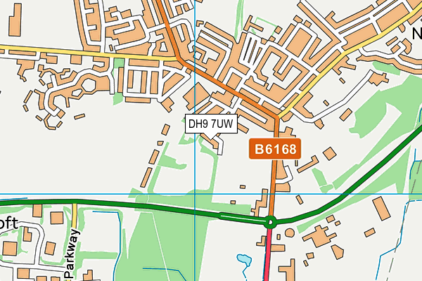 DH9 7UW map - OS VectorMap District (Ordnance Survey) DH9 7UW map - OS VectorMap District (Ordnance Survey)