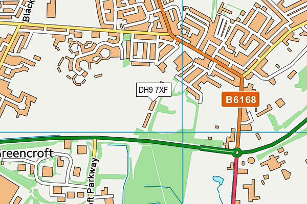DH9 7XF map - OS VectorMap District (Ordnance Survey) DH9 7XF map - OS VectorMap District (Ordnance Survey)