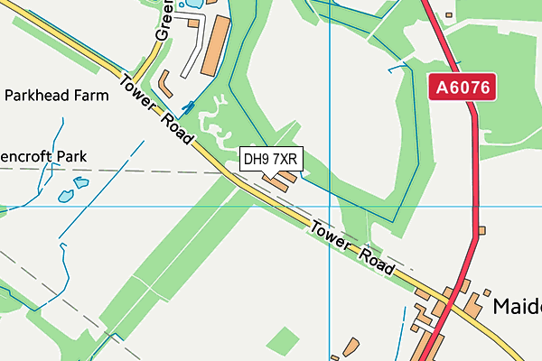 DH9 7XR map - OS VectorMap District (Ordnance Survey) DH9 7XR map - OS VectorMap District (Ordnance Survey)