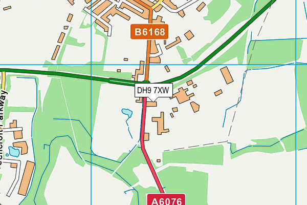 DH9 7XW map - OS VectorMap District (Ordnance Survey) DH9 7XW map - OS VectorMap District (Ordnance Survey)