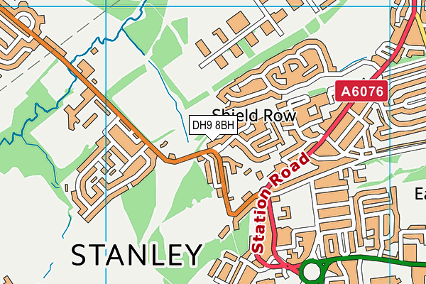 DH9 8BH map - OS VectorMap District (Ordnance Survey) DH9 8BH map - OS VectorMap District (Ordnance Survey)
