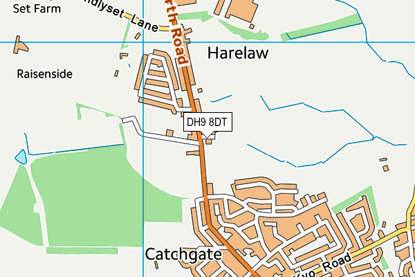DH9 8DT map - OS VectorMap District (Ordnance Survey) DH9 8DT map - OS VectorMap District (Ordnance Survey)