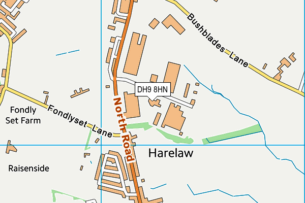 DH9 8HN map - OS VectorMap District (Ordnance Survey) DH9 8HN map - OS VectorMap District (Ordnance Survey)