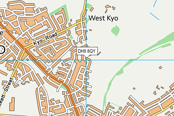 DH9 8QY map - OS VectorMap District (Ordnance Survey) DH9 8QY map - OS VectorMap District (Ordnance Survey)