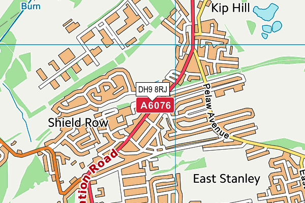 DH9 8RJ map - OS VectorMap District (Ordnance Survey) DH9 8RJ map - OS VectorMap District (Ordnance Survey)