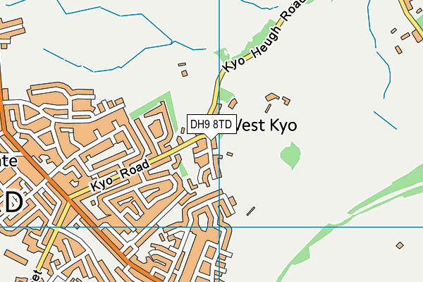 DH9 8TD map - OS VectorMap District (Ordnance Survey) DH9 8TD map - OS VectorMap District (Ordnance Survey)