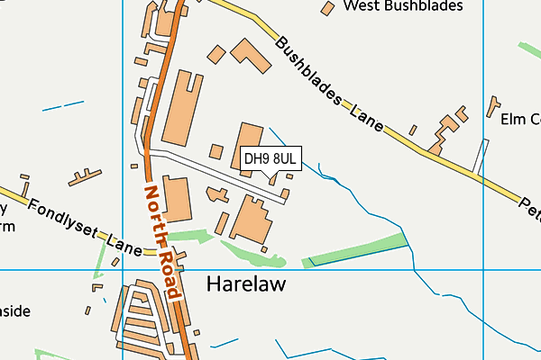 DH9 8UL map - OS VectorMap District (Ordnance Survey) DH9 8UL map - OS VectorMap District (Ordnance Survey)