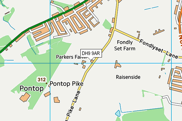 DH9 9AR map - OS VectorMap District (Ordnance Survey) DH9 9AR map - OS VectorMap District (Ordnance Survey)