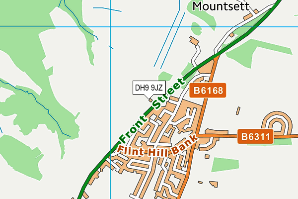 DH9 9JZ map - OS VectorMap District (Ordnance Survey) DH9 9JZ map - OS VectorMap District (Ordnance Survey)