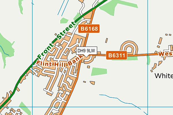 DH9 9LW map - OS VectorMap District (Ordnance Survey) DH9 9LW map - OS VectorMap District (Ordnance Survey)