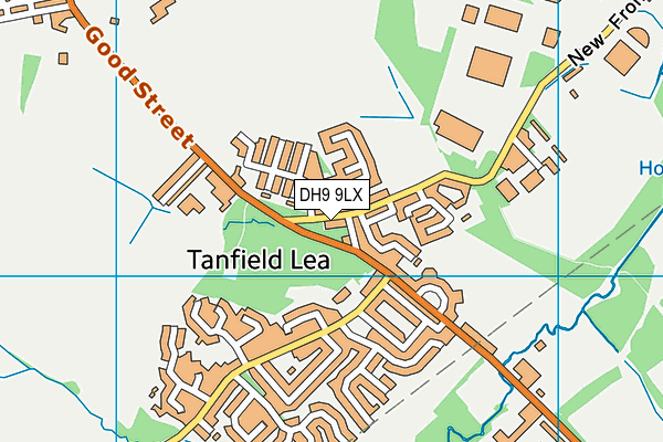 DH9 9LX map - OS VectorMap District (Ordnance Survey) DH9 9LX map - OS VectorMap District (Ordnance Survey)