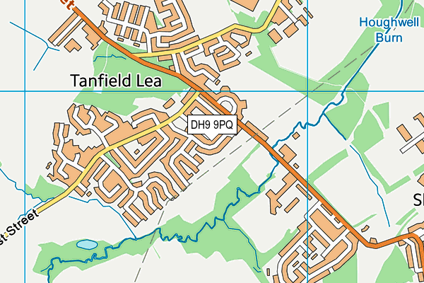 DH9 9PQ map - OS VectorMap District (Ordnance Survey) DH9 9PQ map - OS VectorMap District (Ordnance Survey)