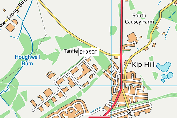 DH9 9QT map - OS VectorMap District (Ordnance Survey)