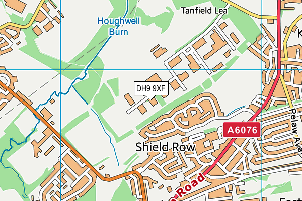 DH9 9XF map - OS VectorMap District (Ordnance Survey) DH9 9XF map - OS VectorMap District (Ordnance Survey)