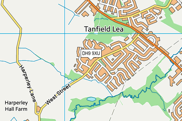 DH9 9XU map - OS VectorMap District (Ordnance Survey) DH9 9XU map - OS VectorMap District (Ordnance Survey)