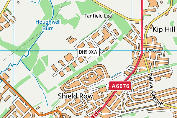 DH9 9XW map - OS VectorMap District (Ordnance Survey) DH9 9XW map - OS VectorMap District (Ordnance Survey)