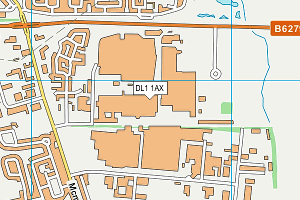 DL1 1AX map - OS VectorMap District (Ordnance Survey) DL1 1AX map - OS VectorMap District (Ordnance Survey)