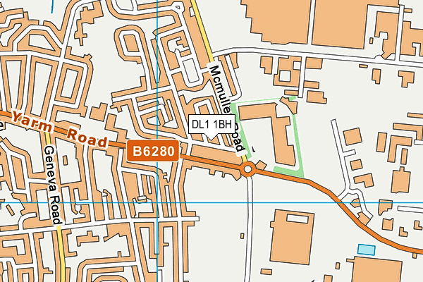 DL1 1BH map - OS VectorMap District (Ordnance Survey)
