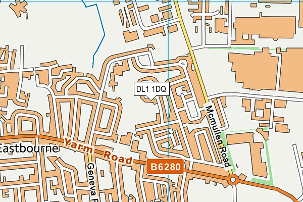 DL1 1DQ map - OS VectorMap District (Ordnance Survey) DL1 1DQ map - OS VectorMap District (Ordnance Survey)