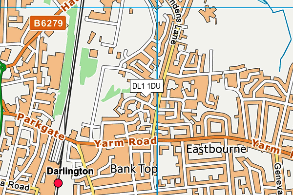 DL1 1DU map - OS VectorMap District (Ordnance Survey) DL1 1DU map - OS VectorMap District (Ordnance Survey)