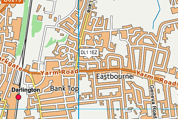 DL1 1EZ map - OS VectorMap District (Ordnance Survey) DL1 1EZ map - OS VectorMap District (Ordnance Survey)