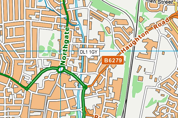 DL1 1GY map - OS VectorMap District (Ordnance Survey) DL1 1GY map - OS VectorMap District (Ordnance Survey)