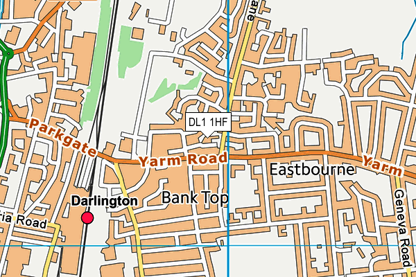 DL1 1HF map - OS VectorMap District (Ordnance Survey) DL1 1HF map - OS VectorMap District (Ordnance Survey)