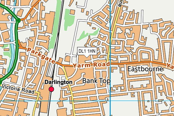 DL1 1HN map - OS VectorMap District (Ordnance Survey) DL1 1HN map - OS VectorMap District (Ordnance Survey)