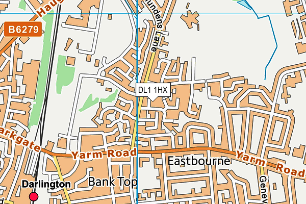 DL1 1HX map - OS VectorMap District (Ordnance Survey) DL1 1HX map - OS VectorMap District (Ordnance Survey)