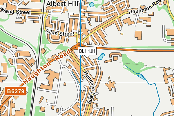 DL1 1JH map - OS VectorMap District (Ordnance Survey) DL1 1JH map - OS VectorMap District (Ordnance Survey)