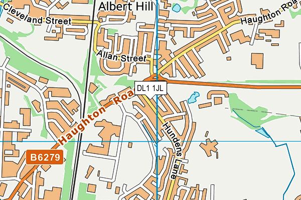 DL1 1JL map - OS VectorMap District (Ordnance Survey) DL1 1JL map - OS VectorMap District (Ordnance Survey)