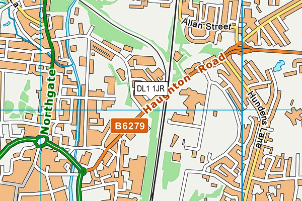DL1 1JR map - OS VectorMap District (Ordnance Survey) DL1 1JR map - OS VectorMap District (Ordnance Survey)