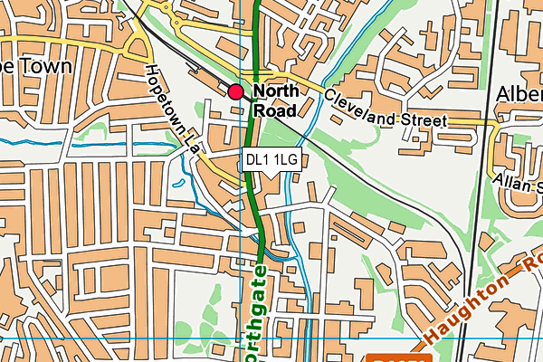 DL1 1LG map - OS VectorMap District (Ordnance Survey)