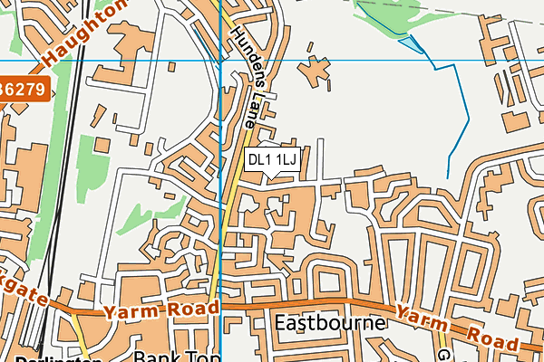 DL1 1LJ map - OS VectorMap District (Ordnance Survey) DL1 1LJ map - OS VectorMap District (Ordnance Survey)