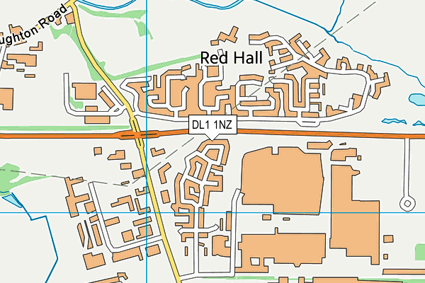 DL1 1NZ map - OS VectorMap District (Ordnance Survey) DL1 1NZ map - OS VectorMap District (Ordnance Survey)