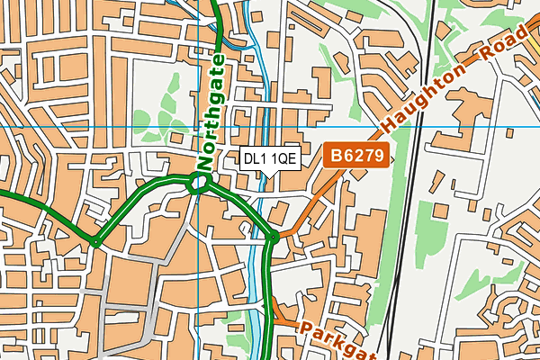 DL1 1QE map - OS VectorMap District (Ordnance Survey) DL1 1QE map - OS VectorMap District (Ordnance Survey)