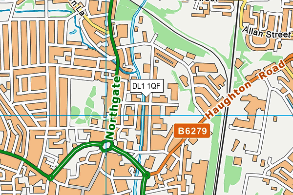 DL1 1QF map - OS VectorMap District (Ordnance Survey) DL1 1QF map - OS VectorMap District (Ordnance Survey)