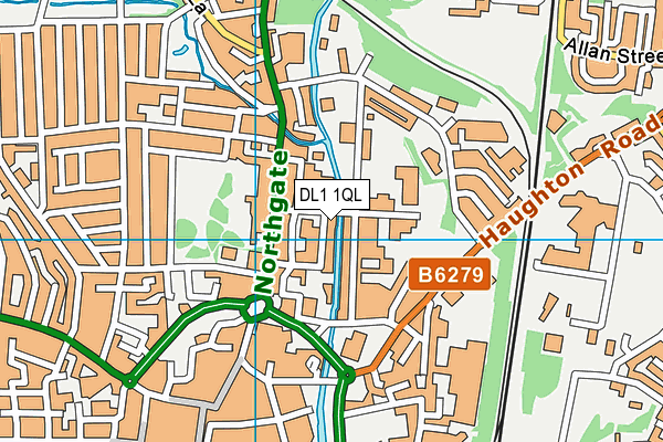DL1 1QL map - OS VectorMap District (Ordnance Survey) DL1 1QL map - OS VectorMap District (Ordnance Survey)