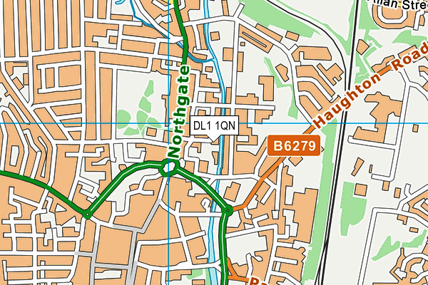 DL1 1QN map - OS VectorMap District (Ordnance Survey) DL1 1QN map - OS VectorMap District (Ordnance Survey)