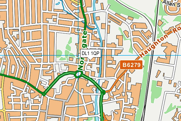 DL1 1QP map - OS VectorMap District (Ordnance Survey) DL1 1QP map - OS VectorMap District (Ordnance Survey)