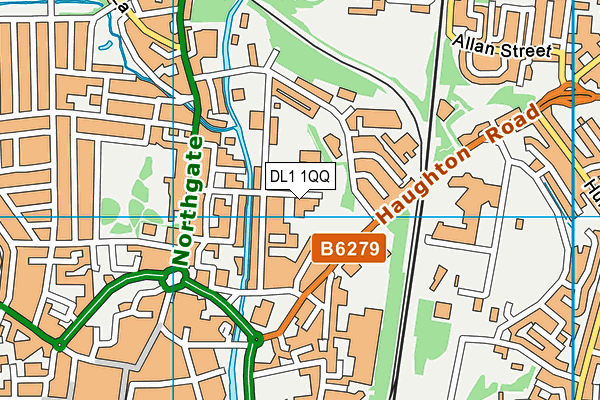 DL1 1QQ map - OS VectorMap District (Ordnance Survey) DL1 1QQ map - OS VectorMap District (Ordnance Survey)