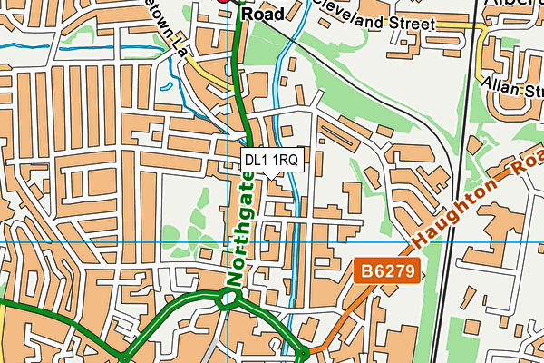 DL1 1RQ map - OS VectorMap District (Ordnance Survey)