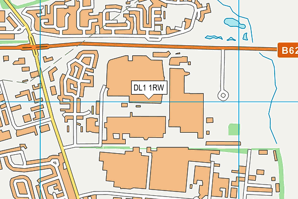 DL1 1RW map - OS VectorMap District (Ordnance Survey) DL1 1RW map - OS VectorMap District (Ordnance Survey)