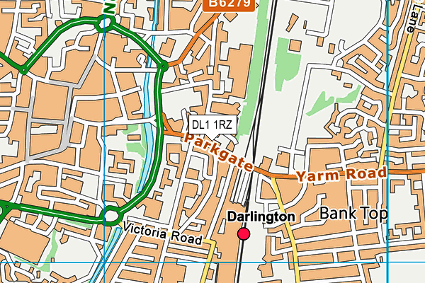 DL1 1RZ map - OS VectorMap District (Ordnance Survey) DL1 1RZ map - OS VectorMap District (Ordnance Survey)