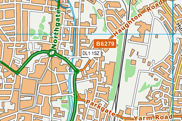 DL1 1SZ map - OS VectorMap District (Ordnance Survey) DL1 1SZ map - OS VectorMap District (Ordnance Survey)