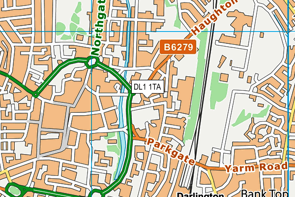 DL1 1TA map - OS VectorMap District (Ordnance Survey) DL1 1TA map - OS VectorMap District (Ordnance Survey)