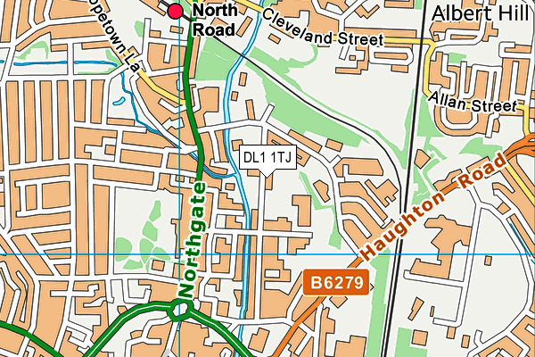 DL1 1TJ map - OS VectorMap District (Ordnance Survey) DL1 1TJ map - OS VectorMap District (Ordnance Survey)