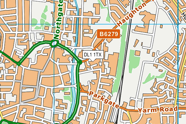 DL1 1TX map - OS VectorMap District (Ordnance Survey) DL1 1TX map - OS VectorMap District (Ordnance Survey)