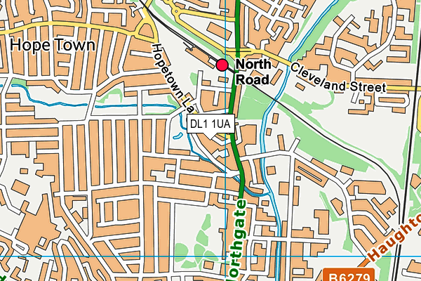 DL1 1UA map - OS VectorMap District (Ordnance Survey) DL1 1UA map - OS VectorMap District (Ordnance Survey)